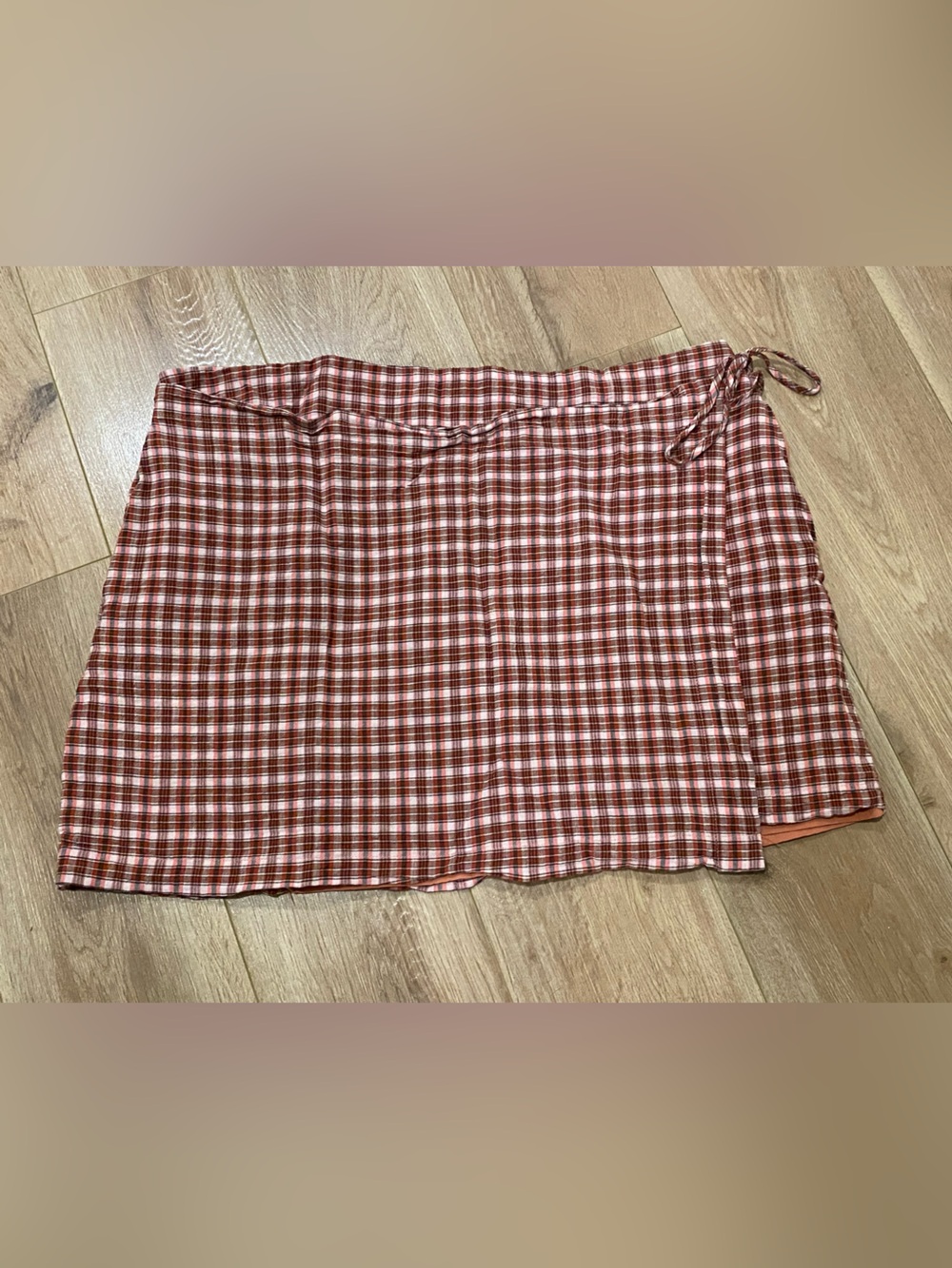 FRANK AND Oak faux wrap skirt